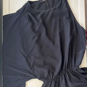 BCBGMaxAzria Elegant Black Draped Blouse